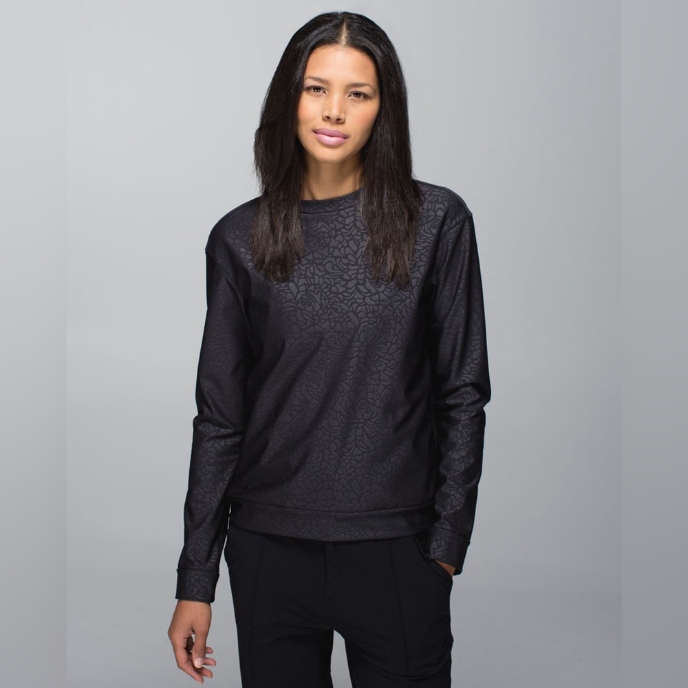 Lululemon Departure Top - Petal Camo Embossed Black